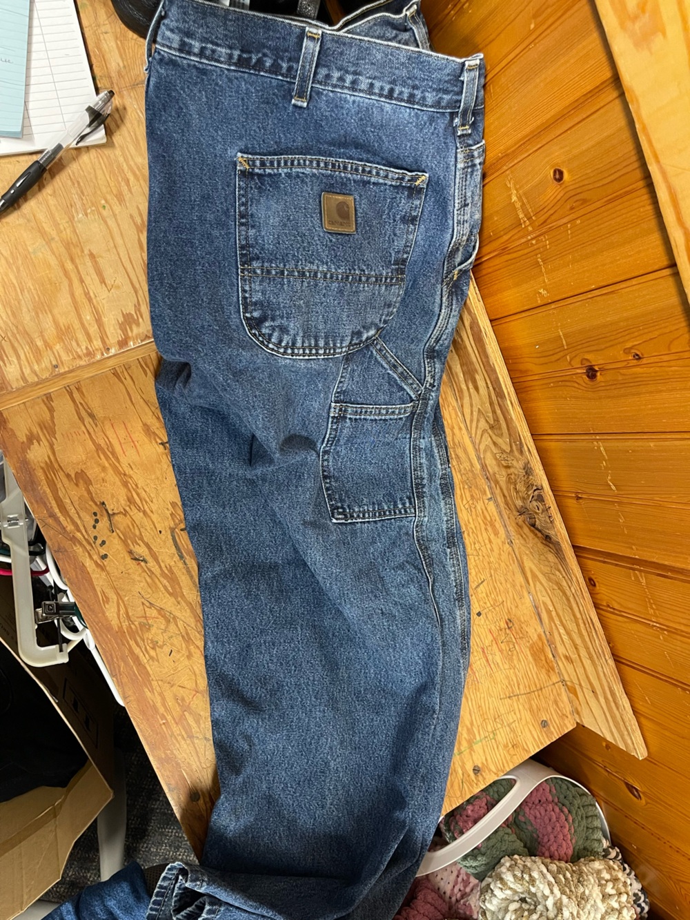 Carhartt Men’s Blue Relaxed Fit Carpenter Work Jeans